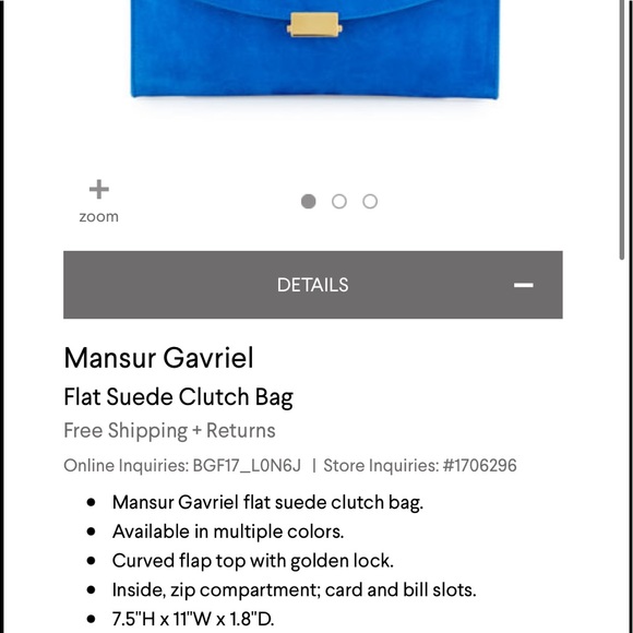 Mansur Gavriel flat clutch suede bag - Picture 5 of 5